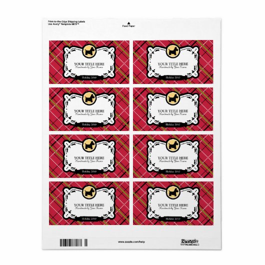Scottish Terrier Gift Labels (Full Sheet)
