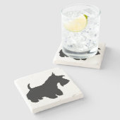 Scottish Terrier gifts, Scottie Dog, Stenen Onderzetter (Zijkant)