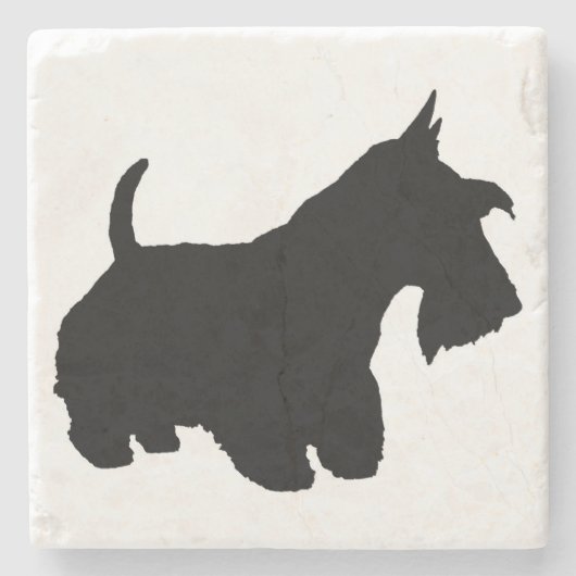Scottish Terrier gifts, Scottie Dog, Stenen Onderzetter (Voorkant)