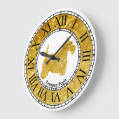 Scottish Terrier Gold met Gold Grote Klok (Hoek)