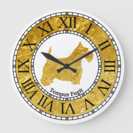Scottish Terrier Gold met Gold Grote Klok