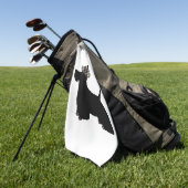 Scottish Terrier Golfhanddoek (Groen)