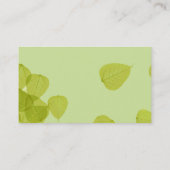 Scottish Terrier Green Leaves Design Visitekaartje (Achterkant)