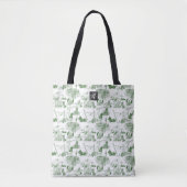 SCOTTISH Terrier Green Toile Tote Bag (Voorkant)