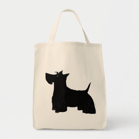 Scottish Terrier Grocery Canvas tas (Voorkant)