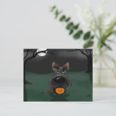 Scottish Terrier Halloween Briefkaart (Staand voorkant)