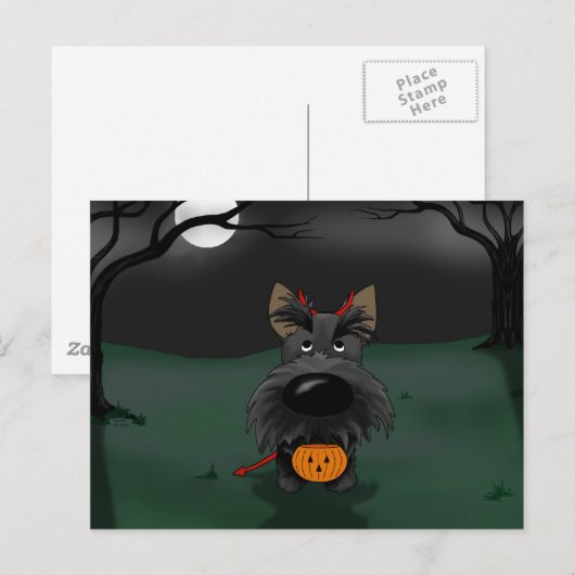 Scottish Terrier Halloween Briefkaart (Voorkant / Achterkant)