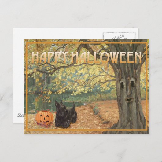 Scottish Terrier Halloween Briefkaart (Voorkant / Achterkant)