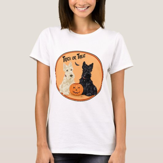 Scottish Terrier Halloween T-shirt (Voorkant)