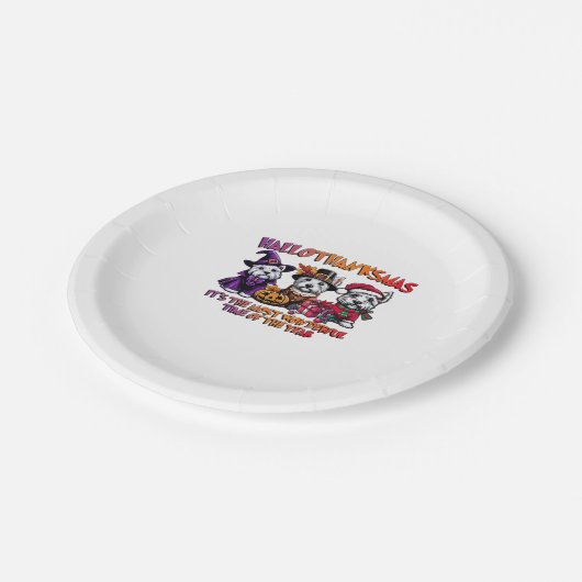 Scottish Terrier Halloween Thanksgiving Christmas  Papieren Bordje (Gekanteld)