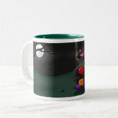 Scottish Terrier Halloween Tweekleurige Koffiemok (Voorkant links)