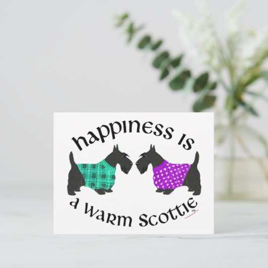 Scottish Terrier Happiness Briefkaart (Staand voorkant)