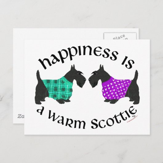 Scottish Terrier Happiness Briefkaart (Voorkant / Achterkant)