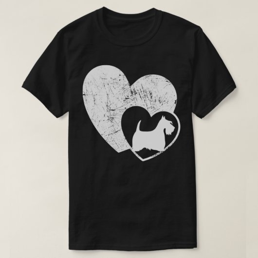 Scottish Terrier Heart Dog T-shirt (Design voorkant)