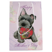 Scottish Terrier Heart Ma Medium Gift Bag Medium Cadeauzakje (Voorkant)