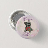 Scottish Terrier Heart Ma Pinback Button (Voorkant /achterkant)