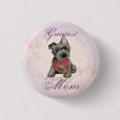 Scottish Terrier Heart Ma Pinback Button (Voorkant)