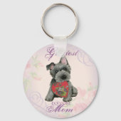 Scottish Terrier Heart Mam Sleutelhanger (Voorkant)