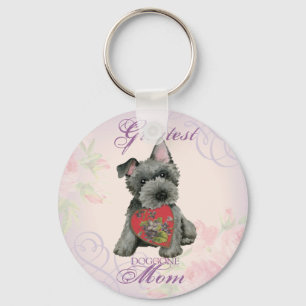 Scottish Terrier Heart Mam Sleutelhanger