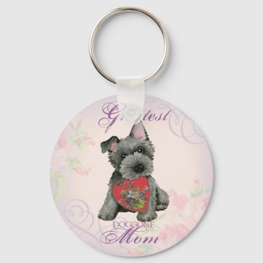 Scottish Terrier Heart Mam Sleutelhanger (Voorkant)
