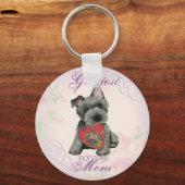 Scottish Terrier Heart Mam Sleutelhanger (Voorkant)