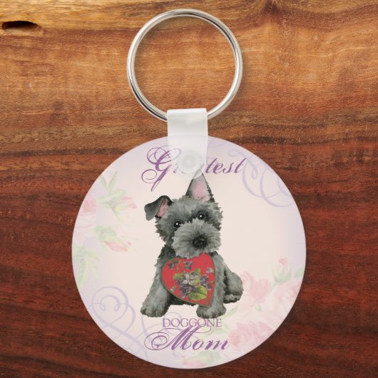 Scottish Terrier Heart Mam Sleutelhanger (Voorkant)