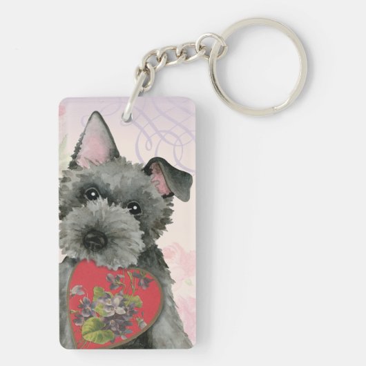 Scottish Terrier Heart Mam Sleutelhanger (achterkant)