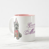 Scottish Terrier Heart Mam Two-Tone Coffee Mok (Voorkant links)