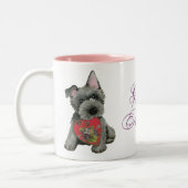 Scottish Terrier Heart Mam Two-Tone Coffee Mok (Links)