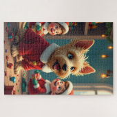 Scottish Terrier Helping Santa’s Elves Christmas Legpuzzel (Horizontaal)