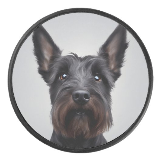Scottish Terrier Hockey Puck (Voorkant)