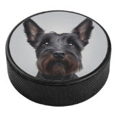 Scottish Terrier Hockey Puck (3/4)