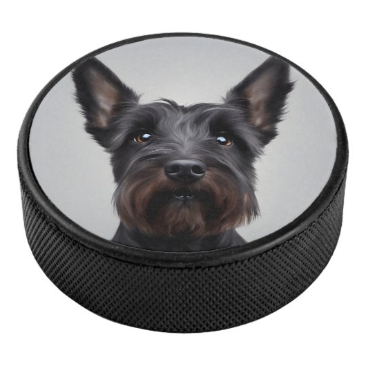 Scottish Terrier Hockey Puck (3/4)