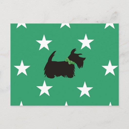 Scottish Terrier Holiday Briefkaart, Scottie dog Feestdagenkaart (Voorkant)