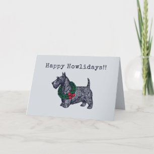 Scottish Terrier Holiday Card Feestdagen Kaart