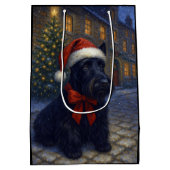Scottish Terrier Holiday Card Medium Cadeauzakje (Achterkant)