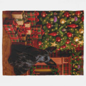 Scottish Terrier Holiday Fleece Deken (Voorkant (Horizontaal))