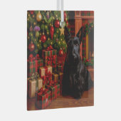 Scottish Terrier Holiday  Glas Ornament (Voorkant Rechts)