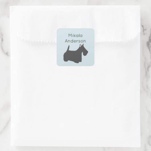 Scottish Terrier-hondensticker Vierkante Sticker (Tas)