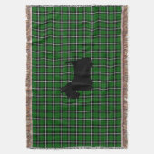 Scottish Terrier Ik hou van/hart, keldergroen geli Deken (Voorkant Verticaal)