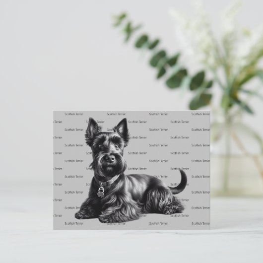 Scottish Terrier in Briefkaart (Staand voorkant)