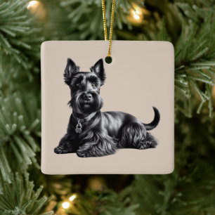 Scottish Terrier in Keramisch Ornament