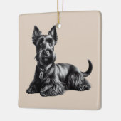Scottish Terrier in Keramisch Ornament (Links)