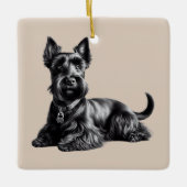 Scottish Terrier in Keramisch Ornament (Voorkant)