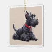Scottish Terrier in Keramisch Ornament (Links)