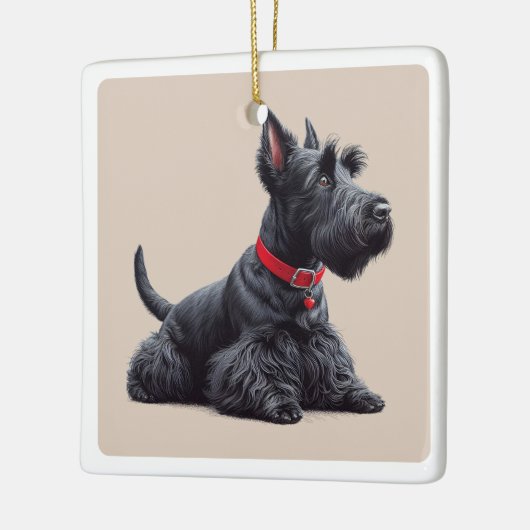 Scottish Terrier in Keramisch Ornament (Links)