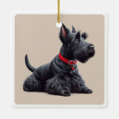Scottish Terrier in Keramisch Ornament (Achterkant)