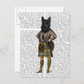 Scottish Terrier in Kilt Briefkaart (Voorkant / Achterkant)
