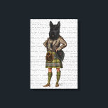 Scottish Terrier in Kilt Canvas Afdruk<br><div class="desc">Gezelschapsdieren</div>