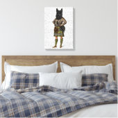 Scottish Terrier in Kilt Canvas Afdruk (Insitu (Slaapkamer))